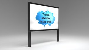designed advertising billboard 3D model