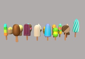 ice cream pack 3D model