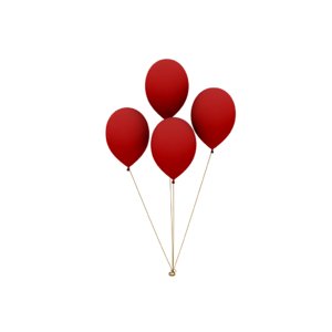 3D red ballons