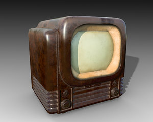 3D model old tv