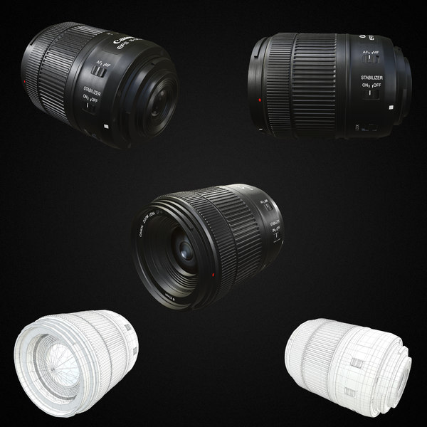 3d Canon Ef S 18 135mm Lens Model Turbosquid