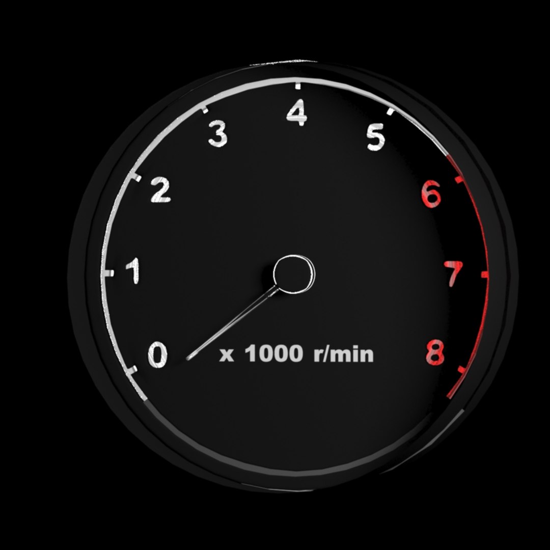 Tachometer dashboard gauge 3D model TurboSquid 1585039