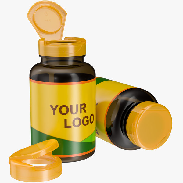 3D model pill bottle flip cap TurboSquid 1586347