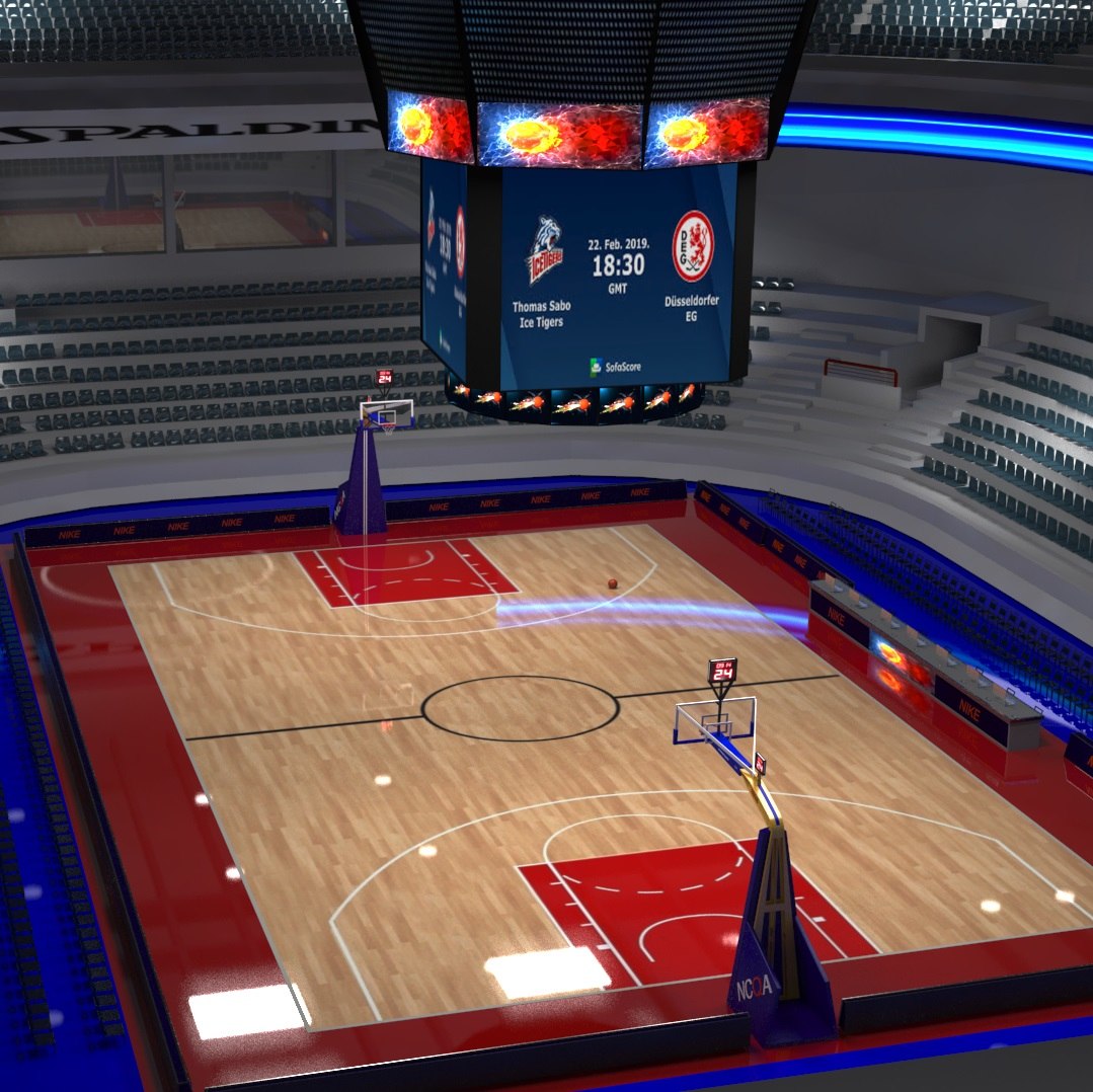 Basketball stadium basket 3D model TurboSquid 1585029