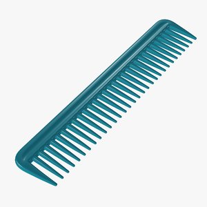 3D model hair comb plastic