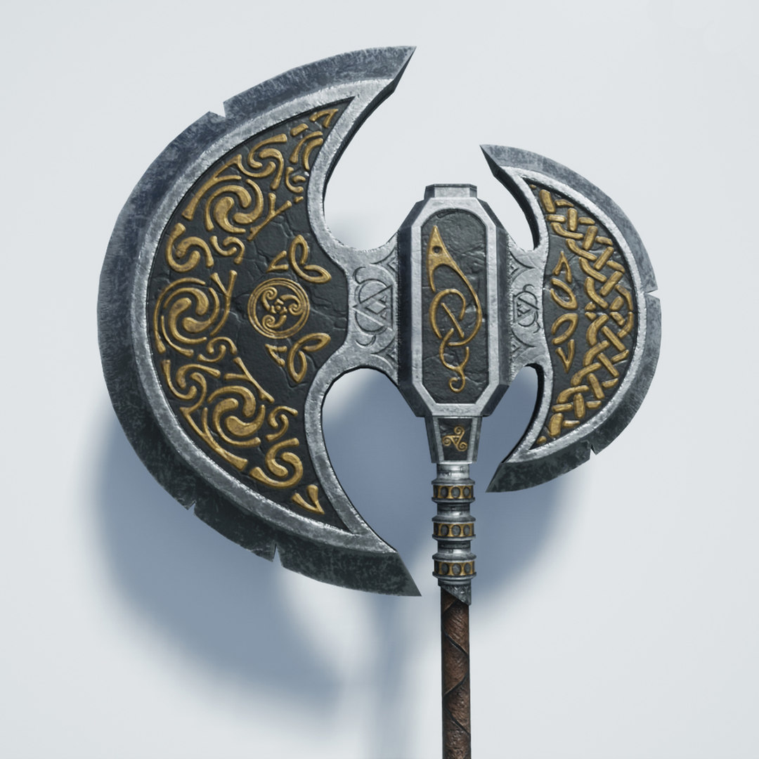 Medieval nordic battle axe 3D model - TurboSquid 1580920