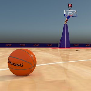 basketball basket ball 3D model