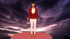 3D woman jacket model