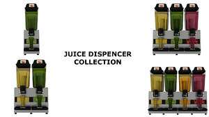 realistic juice dispensers 3D