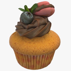 3D muffin photorealistic