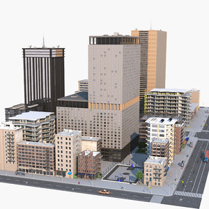 city street 3D model