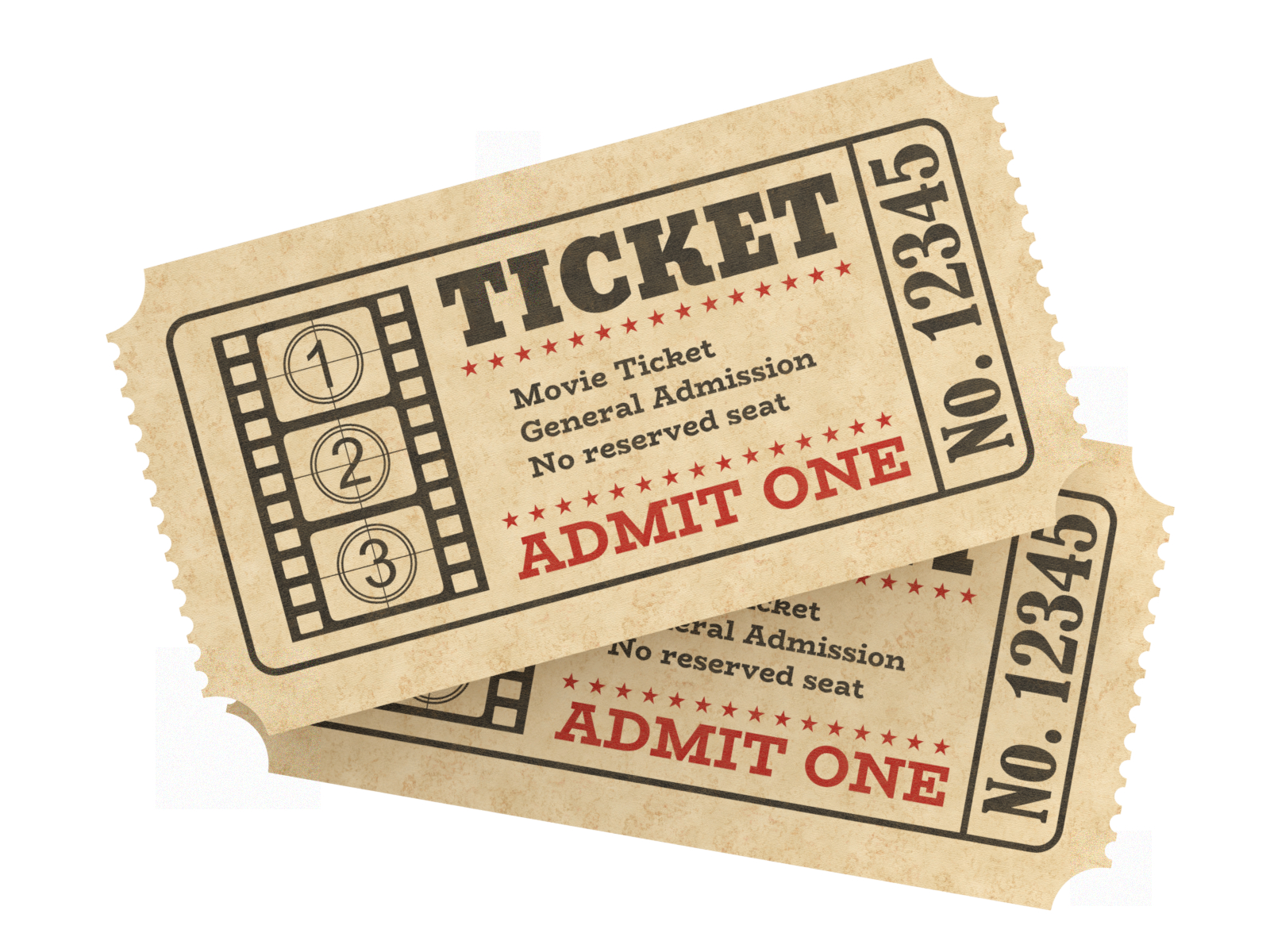 Ticket paper model TurboSquid 1585819