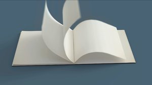 animation notebook realistic open 3D model