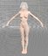3D rigged asian woman body model