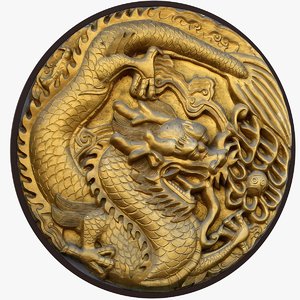 ornamental dragon shield 3d model