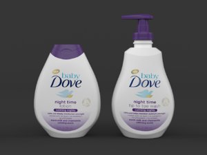 3D baby dove lotion calming model