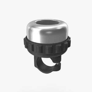 3D bicycle ring bell alarm model