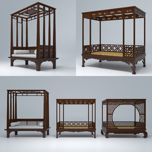 3D canopy bed model