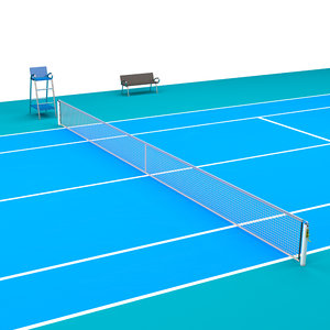 3D tennis court