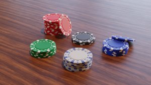 3D model poker chips