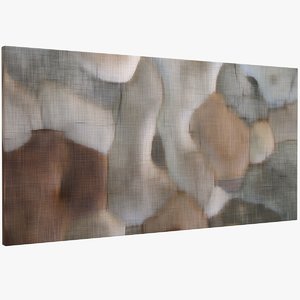 3d model of contemporary art canvas wall
