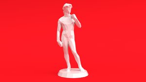stylized david sculpture 3D model