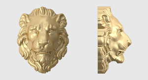 lion head baroque style interior 3D