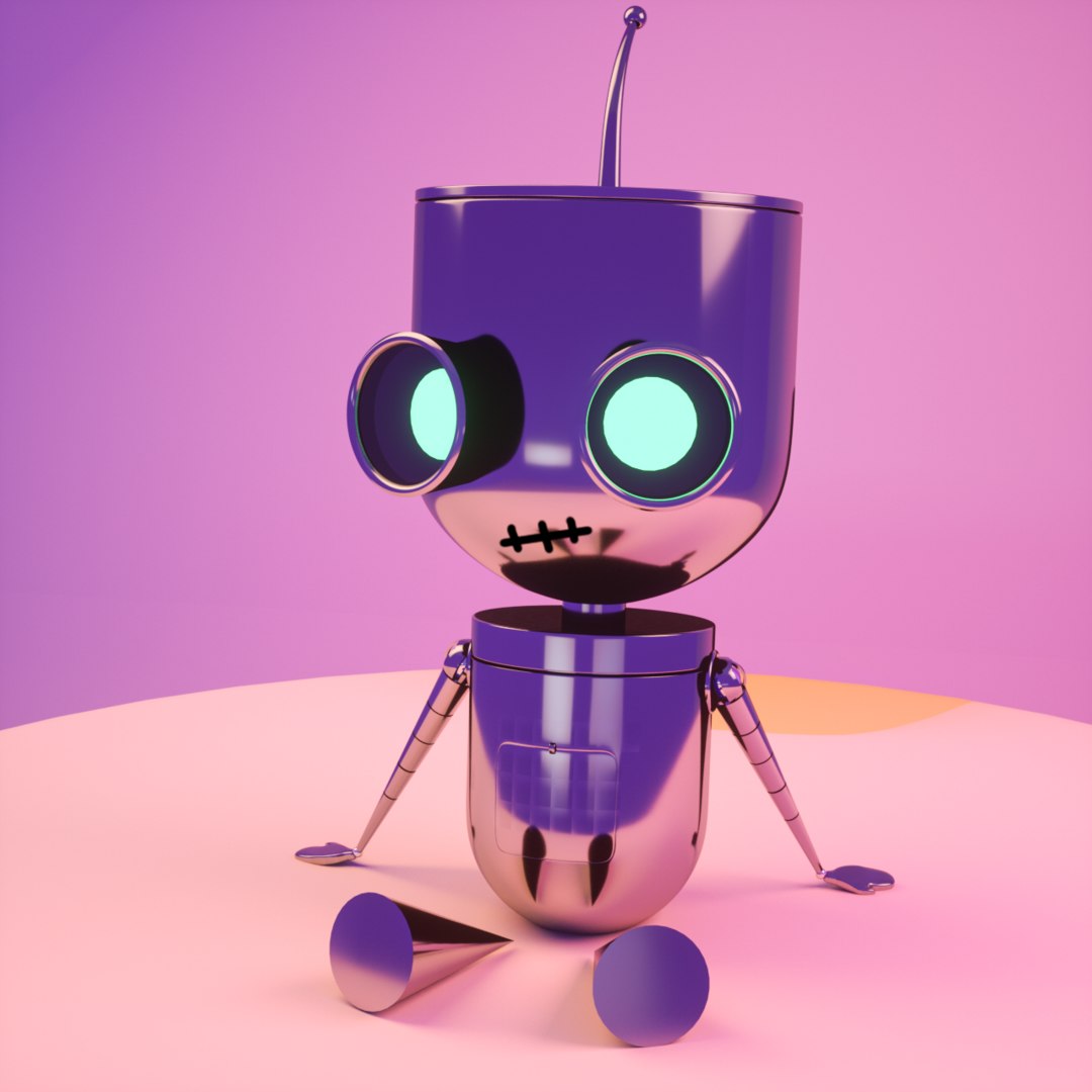 3D little robot TurboSquid 1586758