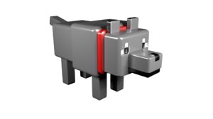 3D dog minecraft model