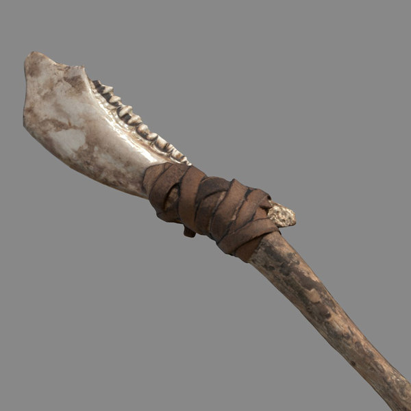 3D model real primitive axe