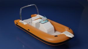 inflatable boat 3D
