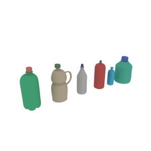 3D model bottles