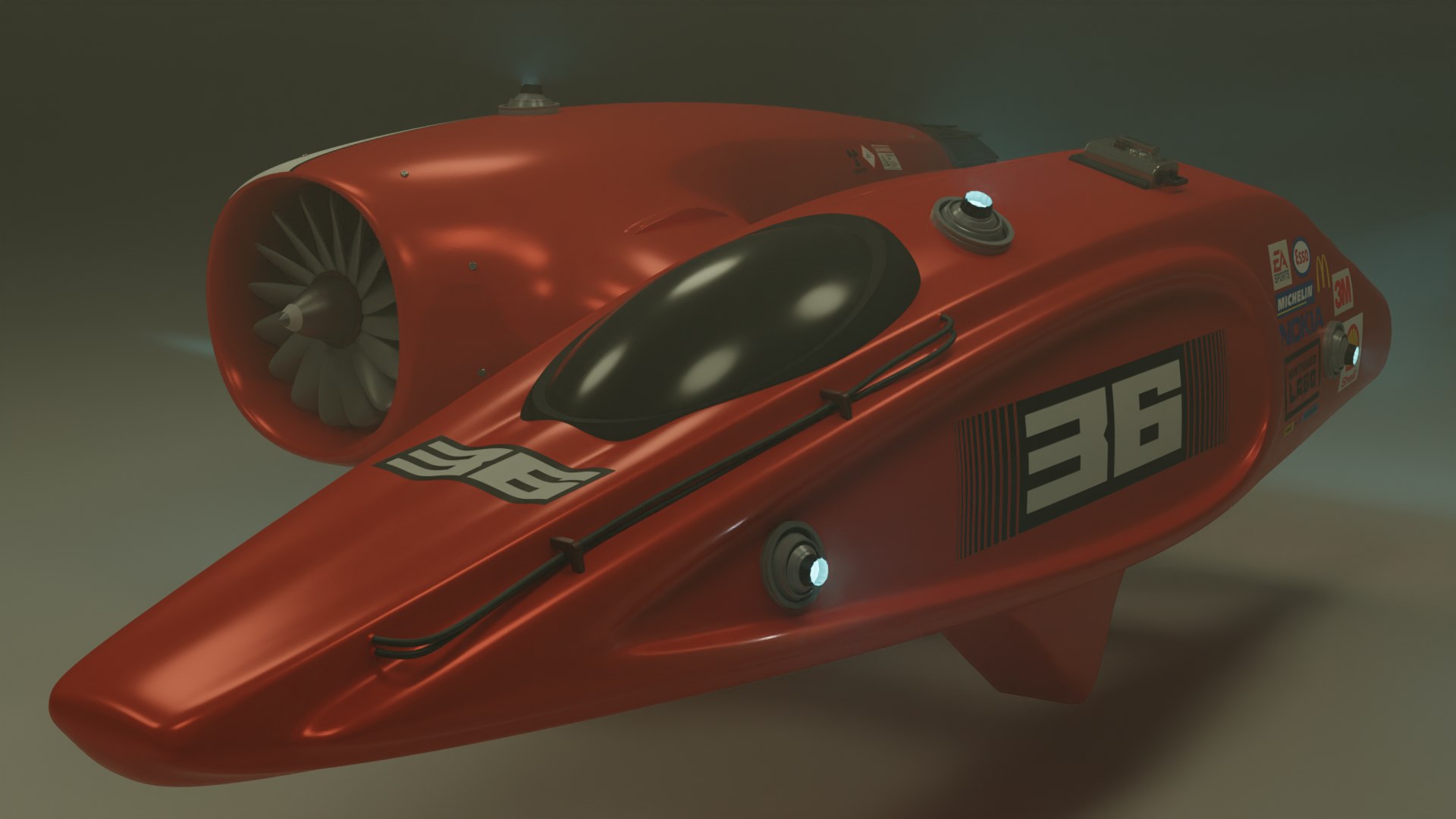 3D futuristic racing ship - TurboSquid 1587200