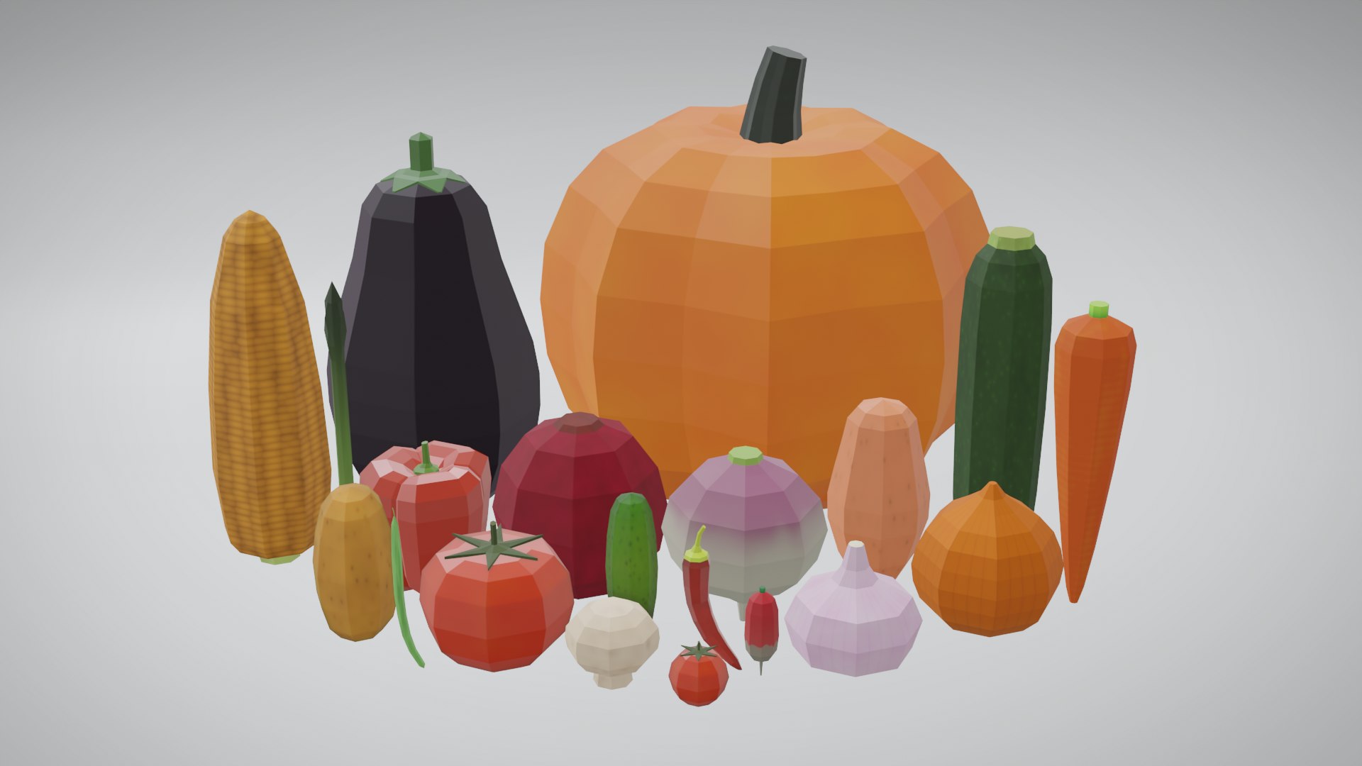 20 Vegetables 3D Model - TurboSquid 1587298