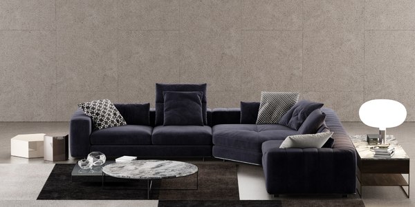 Minotti freeman duvet sofa 3D model - TurboSquid 1587482