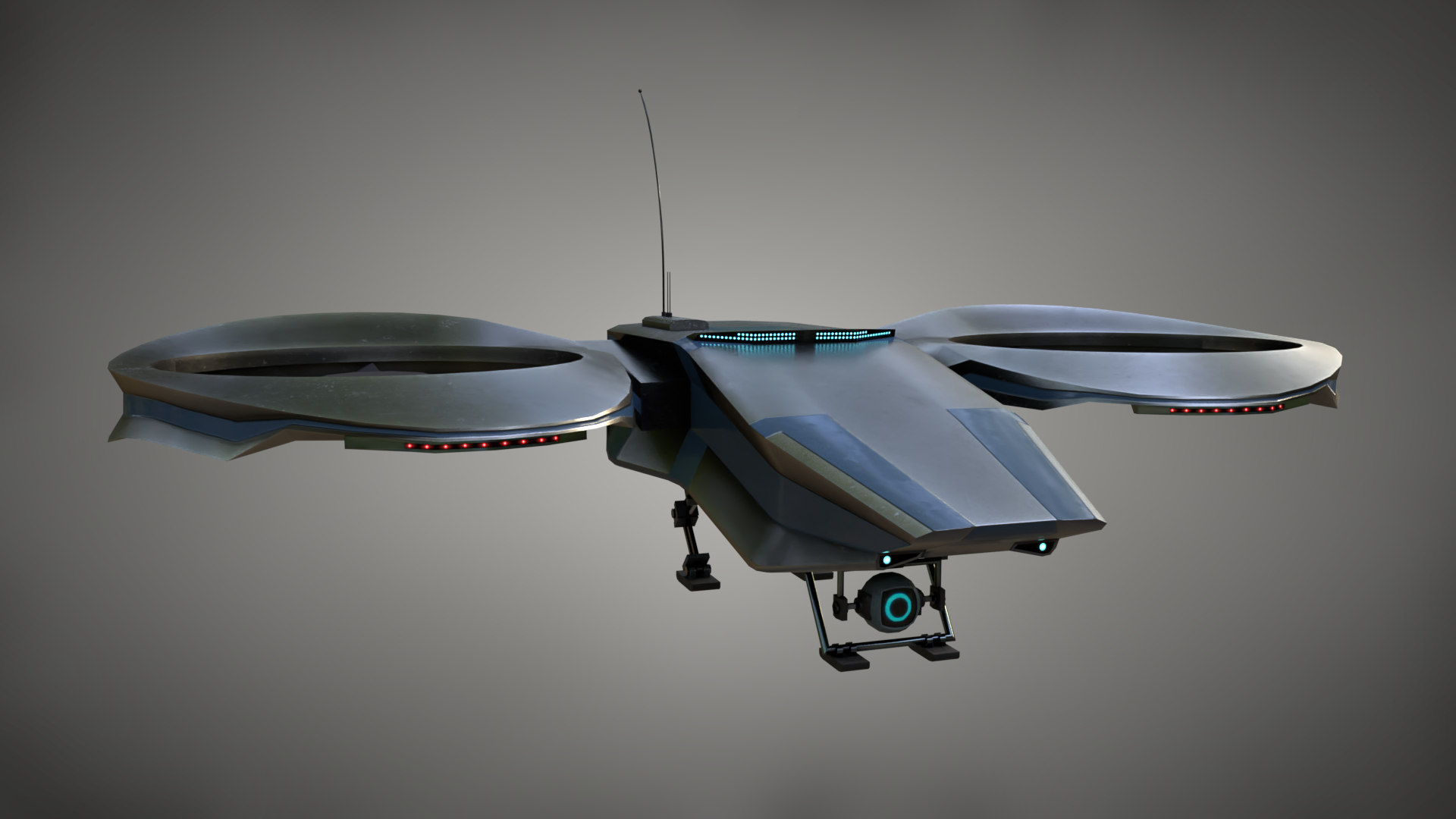 Cyberpunk drone 3D model - TurboSquid 1587473