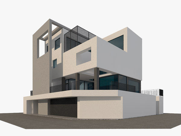 3d Corner Cubic House Modern Turbosquid 1587484