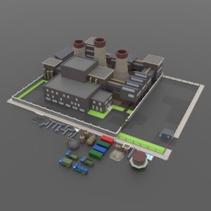 3D factory pack model