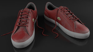 rough red shoes 3D model