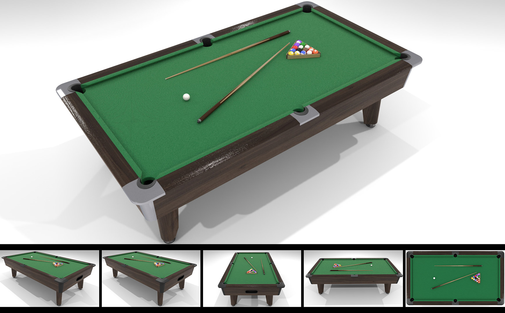 3d Model Billiard Table Turbosquid 1587869