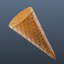 ice cream cone waffle 3D model