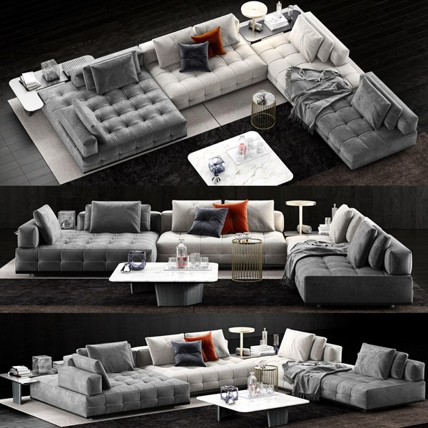 Minotti lawrence clan sofa 3D model - TurboSquid 1588251