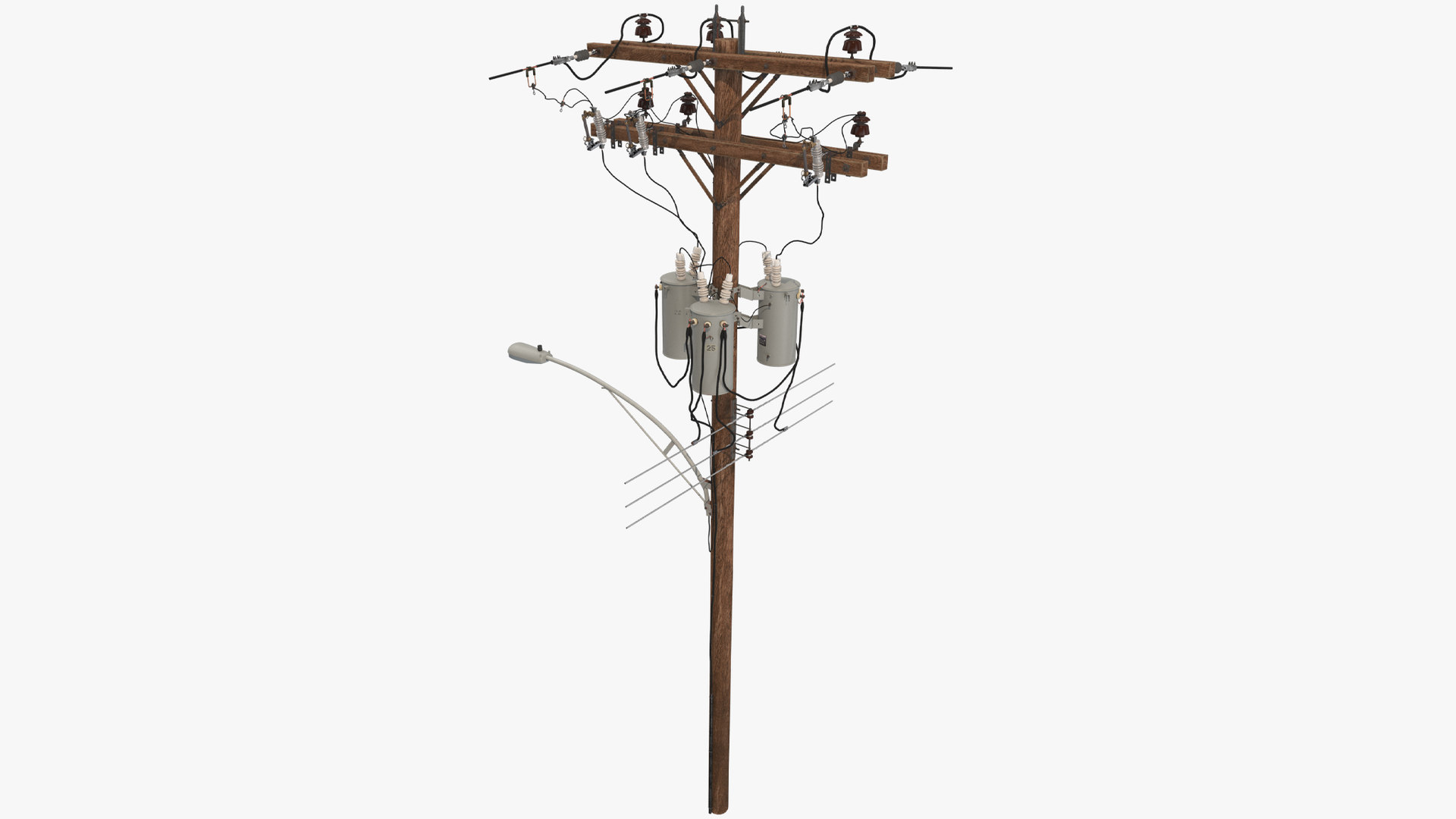 Utility pole 3D - TurboSquid 1588444