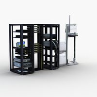 3D server rack model
