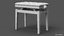realistic piano bench 02 3D model