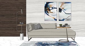 3D model interior furnishings sofa