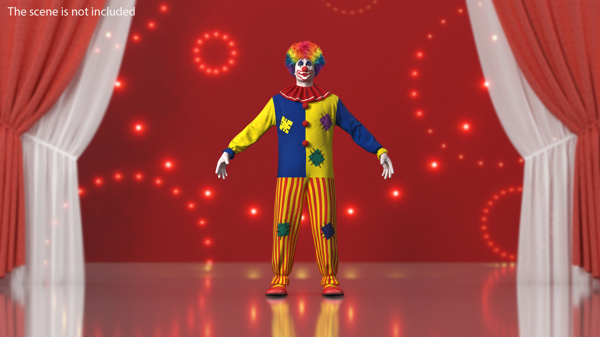 Clown suit wig fur 3D model TurboSquid 1589108