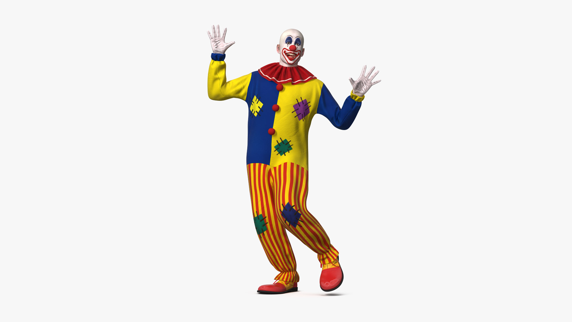 Bald clown dancing pose 3D - TurboSquid 1589096