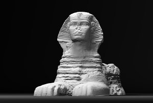3D great sphinx giza model