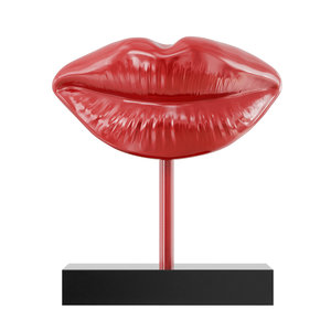 figurine red lips model